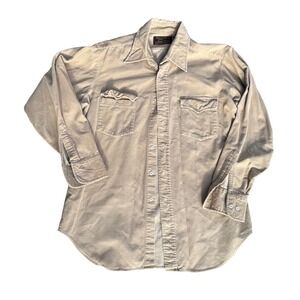 Vintage Kmart Sportsman Shirt Mens Large Corduroy‎ Cotton Button Down Workwear